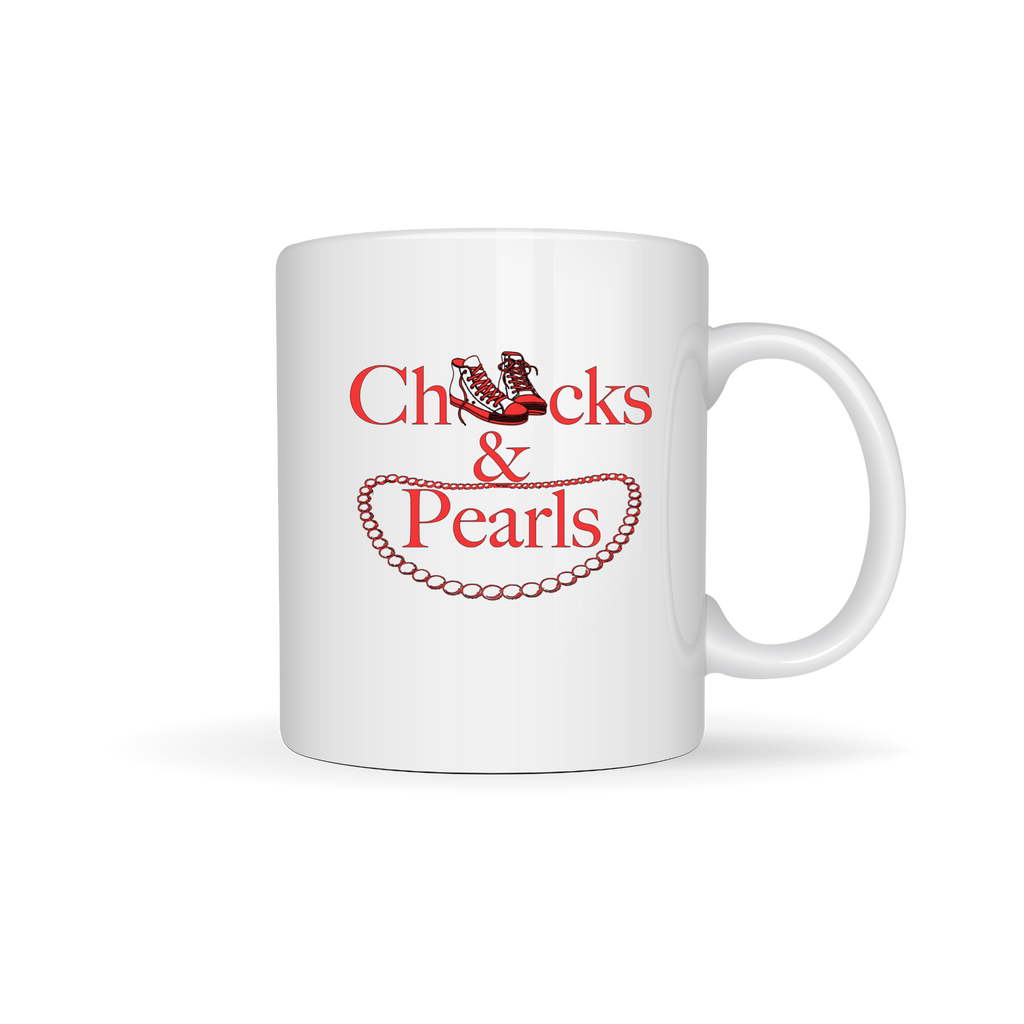 Chucks and pearls mug